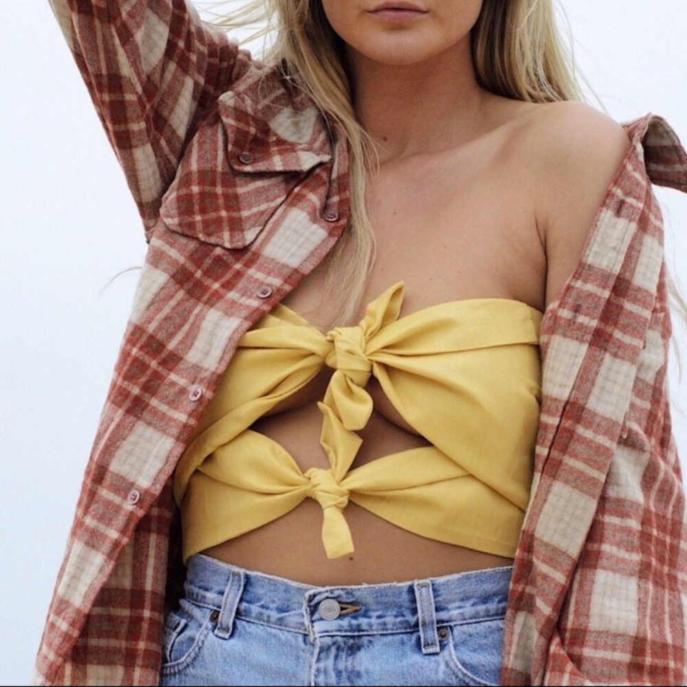 Double tie front crop top